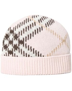 Burberry Versatile Knitted Hat - Pink