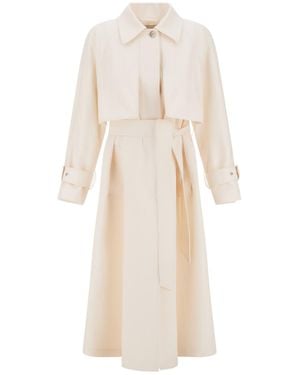 Herno Belted Trench Coat - White