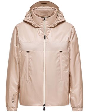 Moncler Fergana Windstopper Hooded Short Down Jacket - Natural