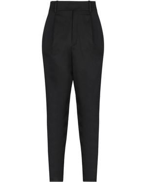 Saint Laurent Wool Casual Trousers - Black