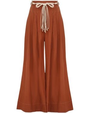 Zimmermann Tie-Fastening Trousers - Brown