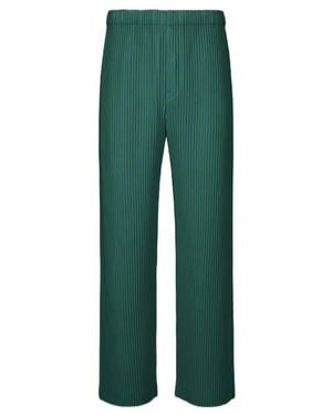 Homme Plissé Issey Miyake Homme Plissé Issey Miyake Pleated Trousers - Green