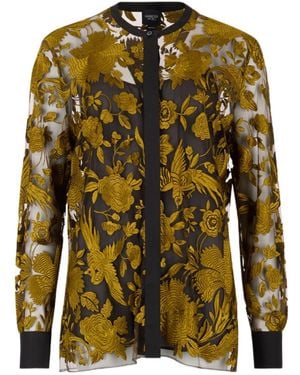 Giambattista Valli Embroidered Tulle Shirt - Green