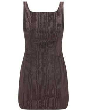 Marine Serre Geometric Neck Mini Sleeveless Dress - Brown