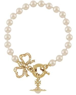 Vivienne Westwood Saturn Bow Bracelet - Metallic