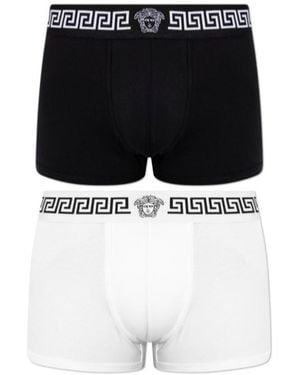 Versace Greca-Border Two-Pack Briefs - Black