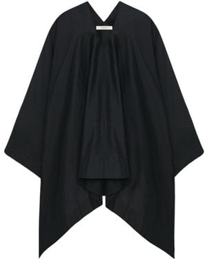 The Row Cedar Cotton-Silk Top - Black