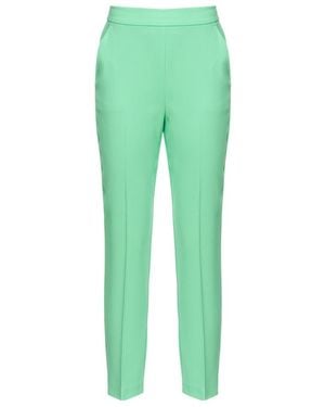 Pinko Concealed Zipped Tapered-Leg Trousers - Green