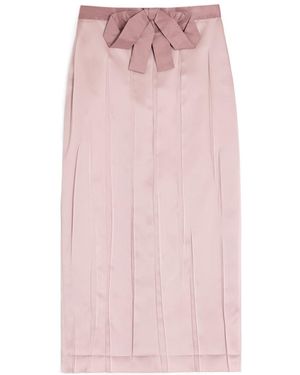 Valentino Bow-Detail Midi Skirt - Pink