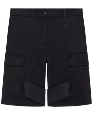 Courreges Courrèges Utility Chaps Satin Shorts - Black