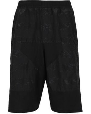 Stone Island Long Panelled Bermuda Shorts - Black