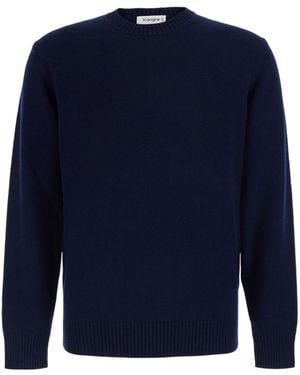 Kangra Cashmere Long-Sleeve Crew-Neck Sweater - Blue