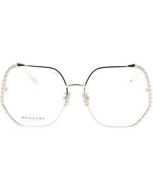 BVLGARI Bulgari Geometric Frame Glasses - Black