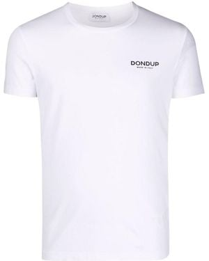 Dondup Logo Printed Crewneck T-Shirt - White