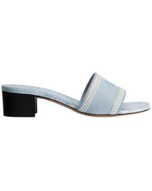 Dior Iviera Dway Heeled Slide - White