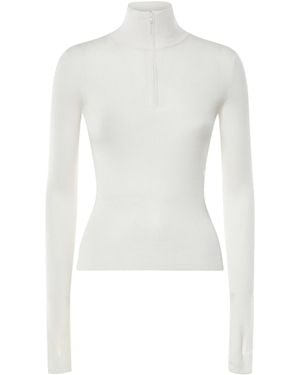 Frankie Shop Knit Zip Jumper - White