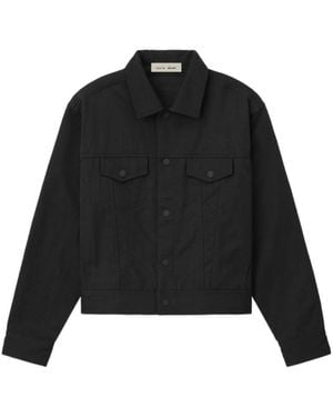 Fear Of God Textured Trucker Jacket - Black