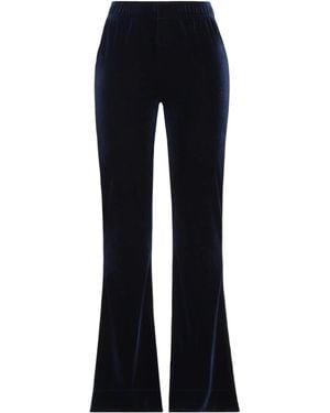 Ganni Plain Color Flared Trouser - Blue