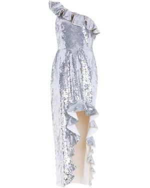 Needle & Thread Single-Shoulder Ruffled Dress Dress - Blue