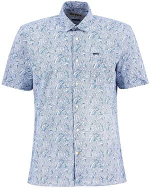 Barbour Patterned Short Sleeve Shirt - Blue