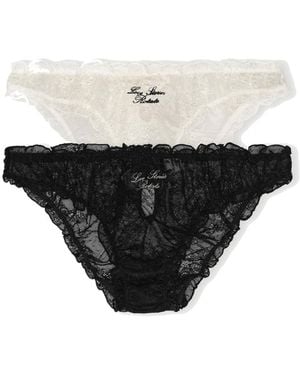 ROTATE BIRGER CHRISTENSEN X Love Stories Lace Bow Briefs (Set Of Two) - Black