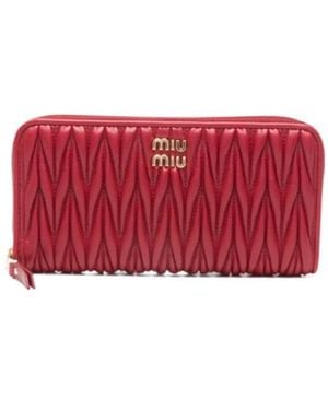Miu Miu Zipper Wallet - Red