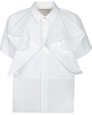 Sacai Ruffle-Detail Shirt - White