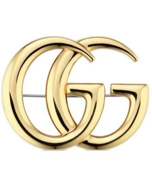 Gucci Gg Marmont Brooch - Metallic