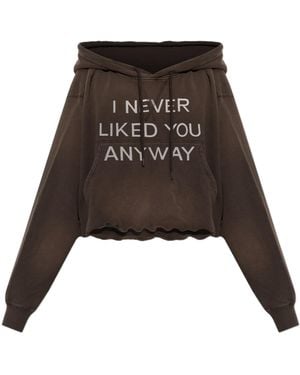 R13 Long-Sleeve Hooded Sweatshirt - Black