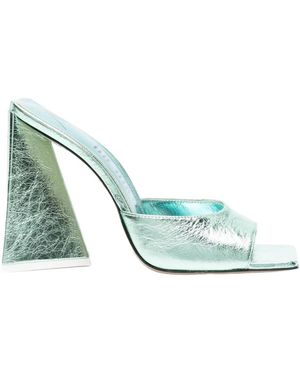 The Attico Devon 115Mm Leather Mules - Green