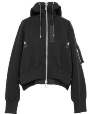 Sacai Classic-Hood Zipped Jacket - Black
