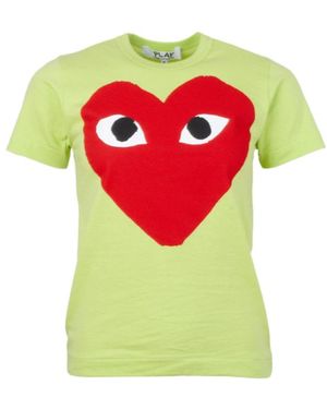 COMME DES GARÇONS PLAY Logo Detail T-Shirt - Green