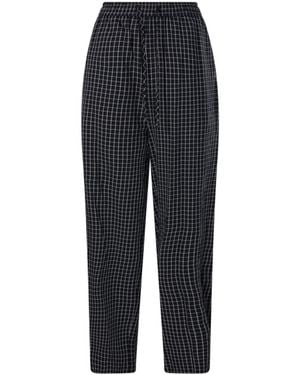 DUNST Plaid Casual Pants - Blue