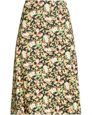 Marni Floral-Print Flared Skirt - Black