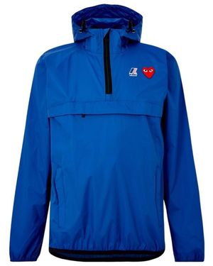 COMME DES GARÇONS PLAY Logo Half-Zip Casual Jacket - Blue