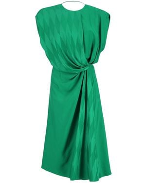Versace Sleeveless Jacquard Midi Dress - Green