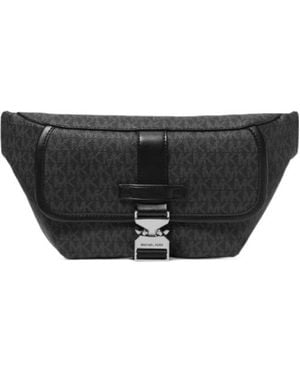 Michael Kors Hudson Signature Logo Sling Pack - Black