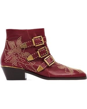 Chloé Chloé Susanna Ankle Boots - Red