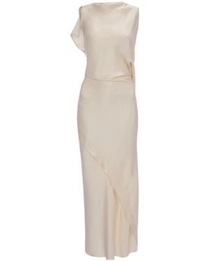 Victoria Beckham Draped Long Dress - White