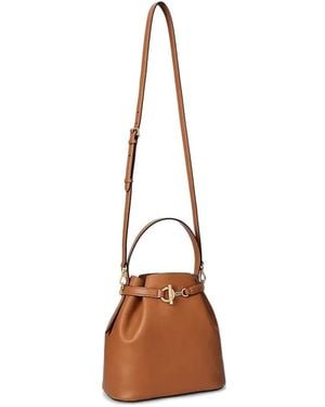 Ralph Lauren Medium Blaike-Tone-Hardware Bucket Bag - Brown