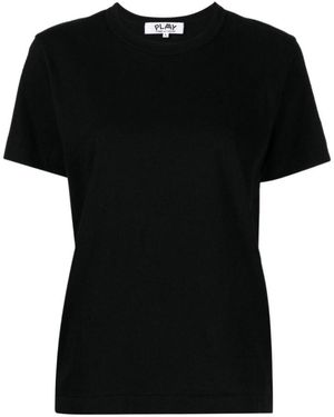 COMME DES GARÇONS PLAY Comme Des Garçons Play Logo Patch Crewneck T-Shirt - Black