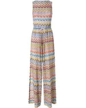 Missoni Zigzag-Knit Jumpsuit - White