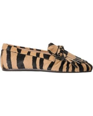 Stuart Weitzman Britt Fringe Moccasin - Brown