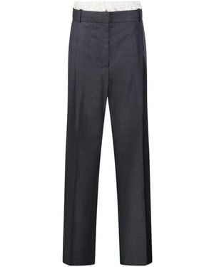 Rohe Casual Pants With Belt Loops - Blue