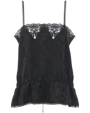 Chloé Drawstring Camisole Top - Black