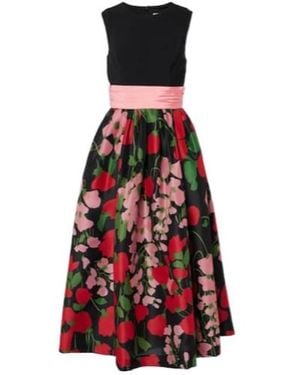 Carolina Herrera Silk Midi Dress - Red