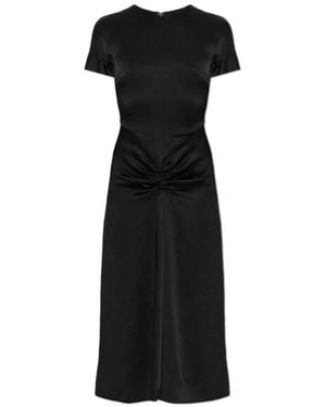 Victoria Beckham Blaire Gathered Midi Dress - Black