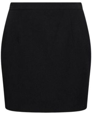 Alessandra Rich Crepe Mini Skirt - Black