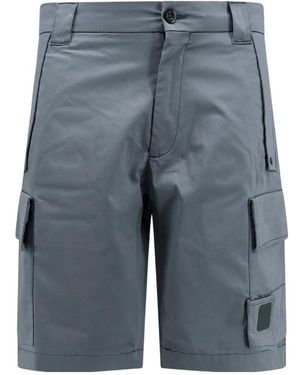 C.P. Company Logo Patch Cargo Shorts - Blue