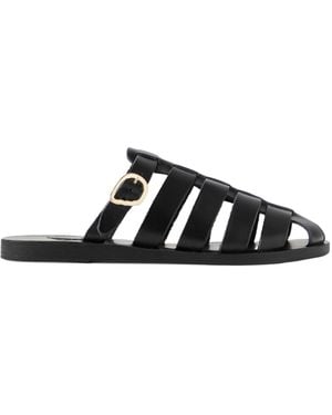 Ancient Greek Sandals Cosmia Slippers - Black
